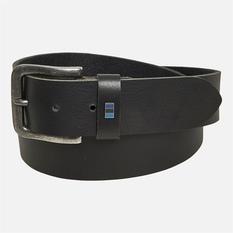 Mens Jacflag Leather Belt Black