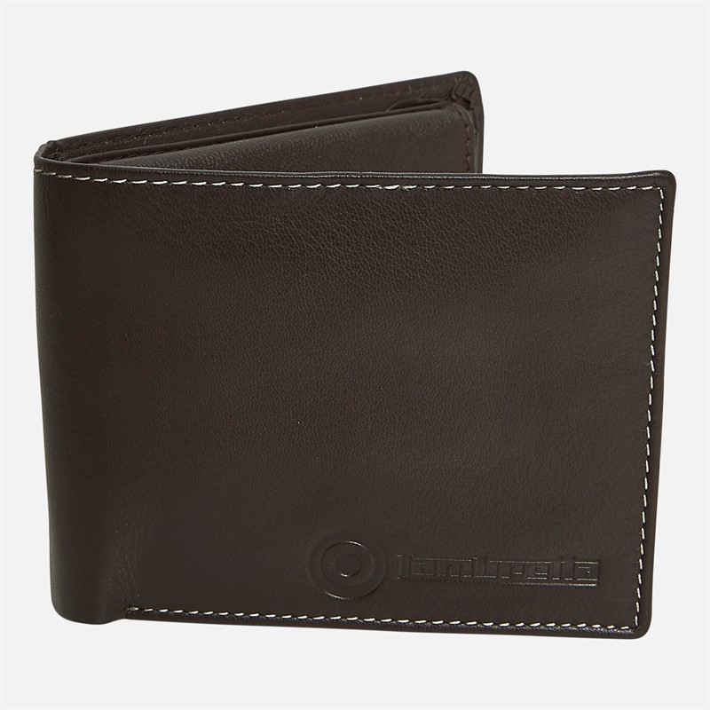 Mens Leather Wallet Dark Brown