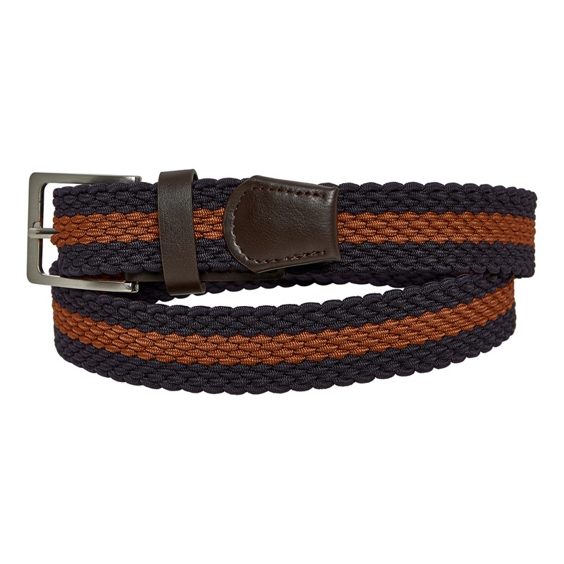 Mens Herne Webbing Belt Navy/Rust