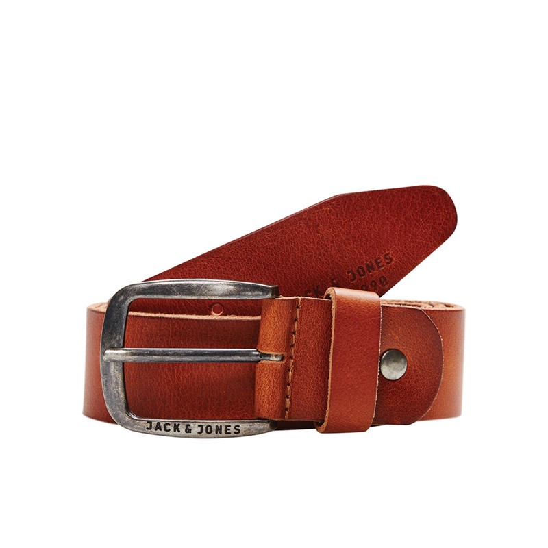 Mens Jacpaul Leather Belt Mocha Bisque