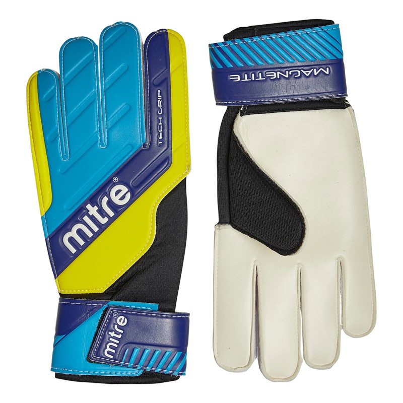 Magnetite Goalkeeper Gloves Black/Cyan/Yellow