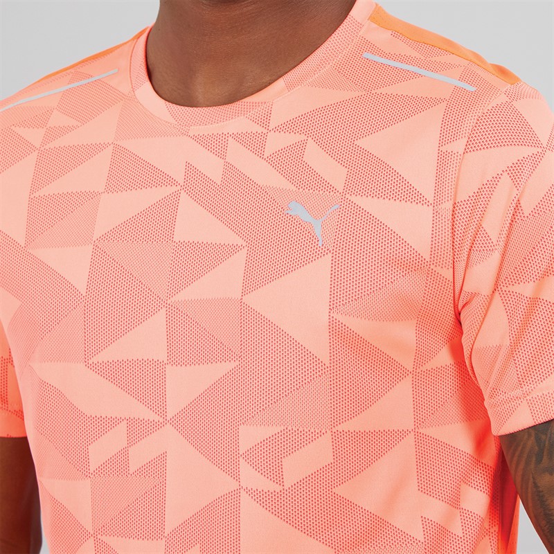 Mens Train All Day Geometric Speed Brights T-Shirt Glowing Red 3 Mens Train All Day Geometric Speed Brights T-Shirt Glowing Red