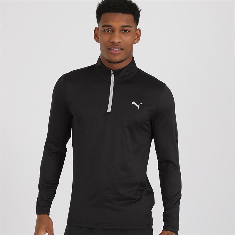Mens Golf Icon 2.0 1/4 Zip Left Chest Top Black 1 Mens Golf Icon 2.0 1/4 Zip Left Chest Top Black