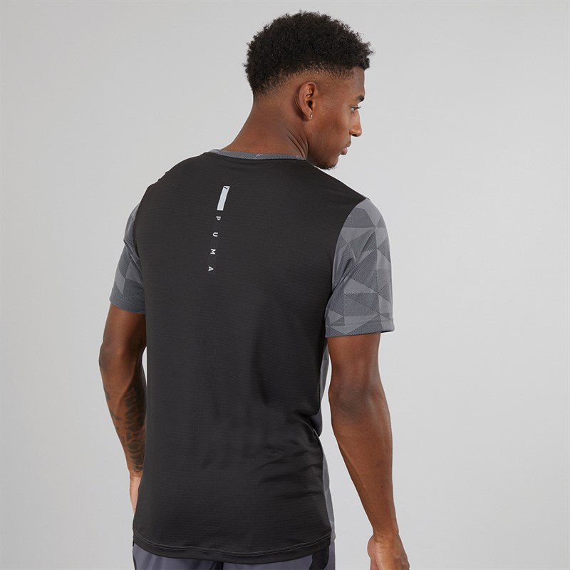 Mens Train All Day Geometric Speed Brights T-Shirt Cool Dark Grey 2 Mens Train All Day Geometric Speed Brights T-Shirt Cool Dark Grey