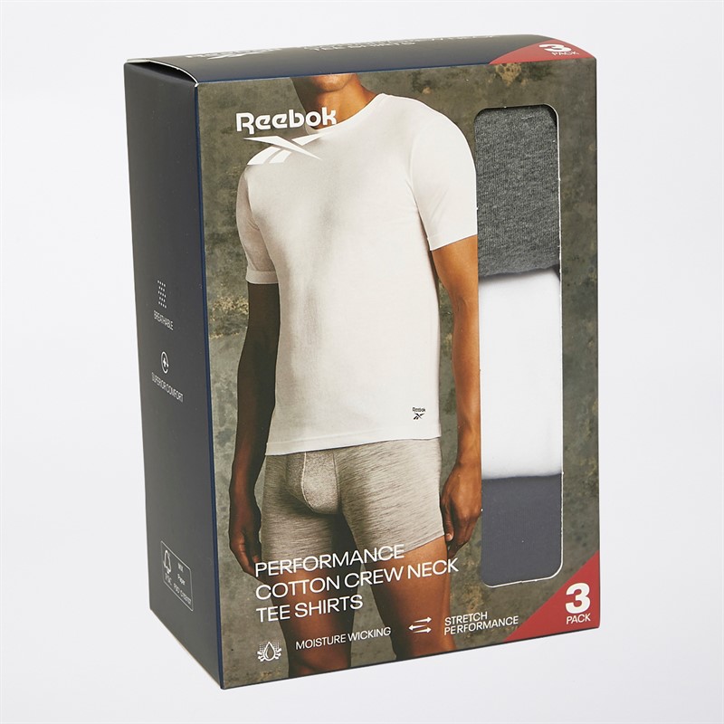 Mens Santo Three Pack T-Shirts Navy/Grey Marl/White 3 Mens Santo Three Pack T-Shirts Navy/Grey Marl/White