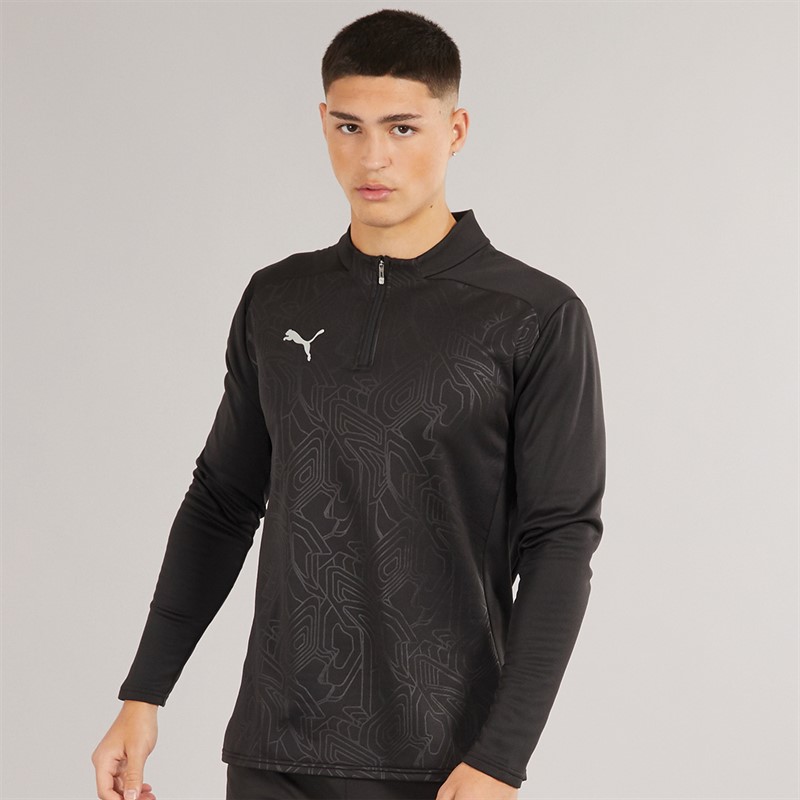 Mens Teamfinal Warmcell Thermal 1/4 Training Top Black