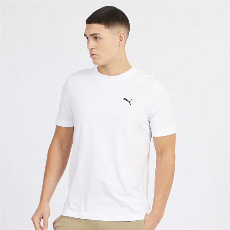Mens Essentials Small Logo T-Shirt White