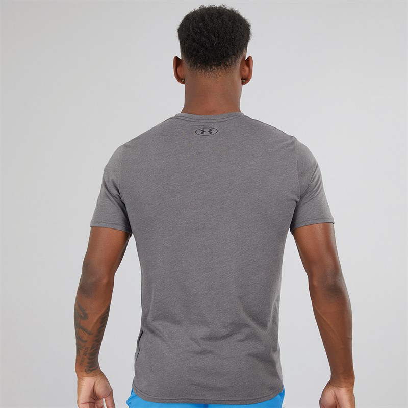 Mens UA Sportstyle Left Chest Short Sleeve T-shirt Charcoal Medium Heather 2 Mens UA Sportstyle Left Chest Short Sleeve T-shirt Charcoal Medium Heather