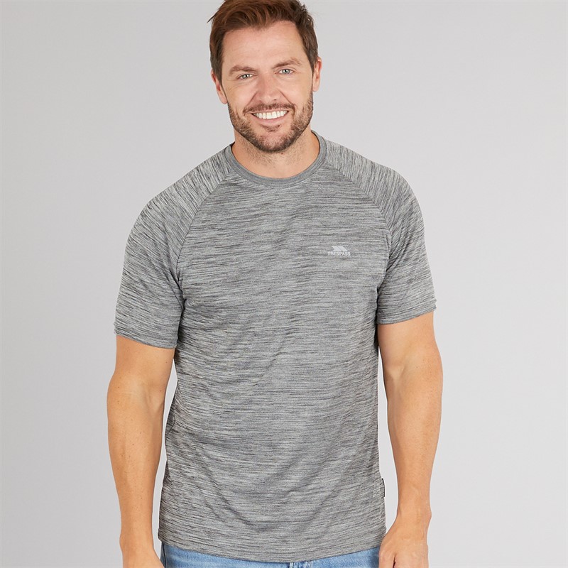 Mens Leecana Tech T-Shirt Grey Marl 1 Mens Leecana Tech T-Shirt Grey Marl