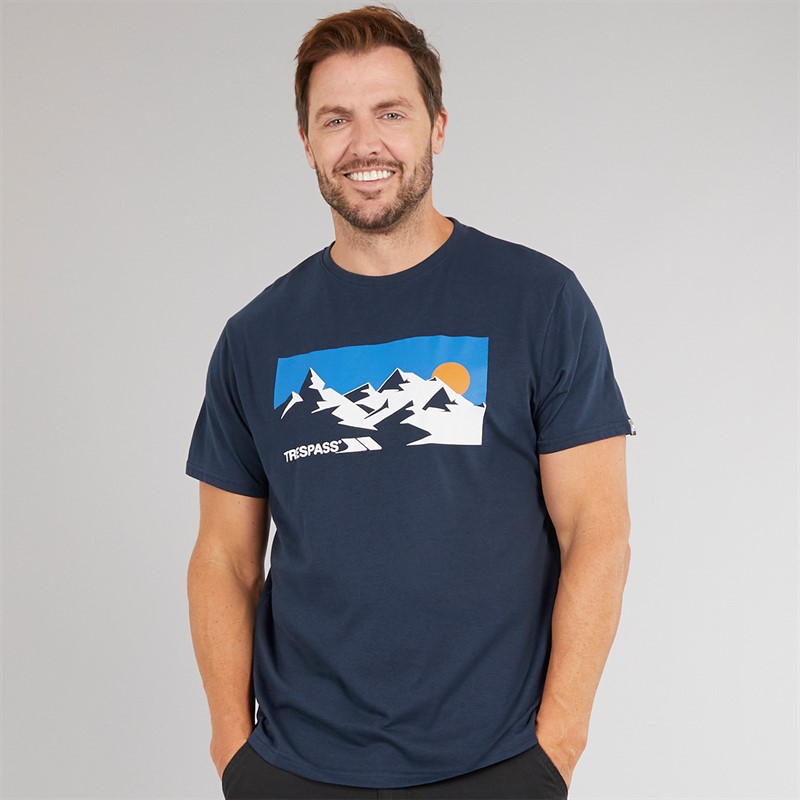 Mens Olsson Front Logo T-Shirt Navy