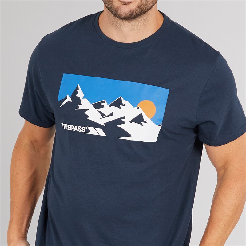 Mens Olsson Front Logo T-Shirt Navy 3 Mens Olsson Front Logo T-Shirt Navy