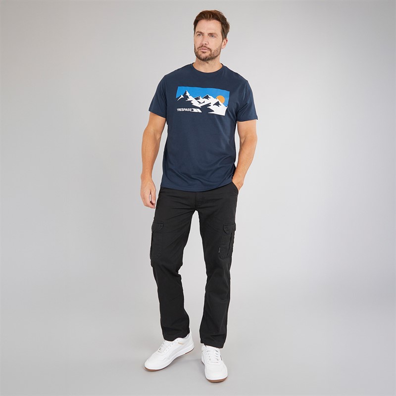 Mens Olsson Front Logo T-Shirt Navy 4 Mens Olsson Front Logo T-Shirt Navy