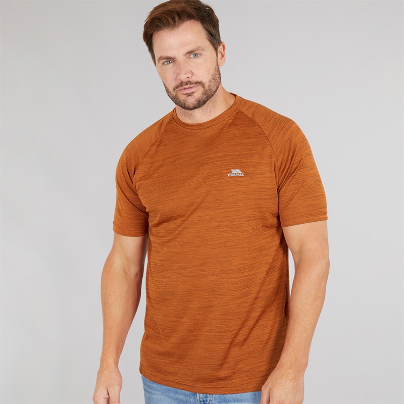 Mens Leecana Tech T-Shirt Burnt Orange Marl