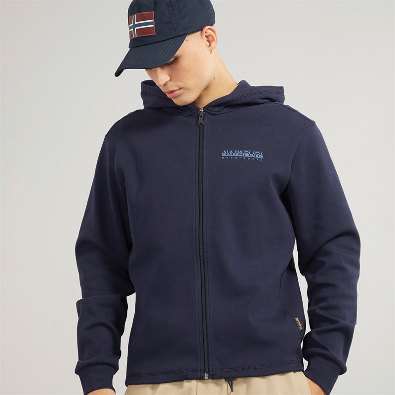 Mens Vanni Full Zip Hoodie Blue Marine 2 Mens Vanni Full Zip Hoodie Blue Marine