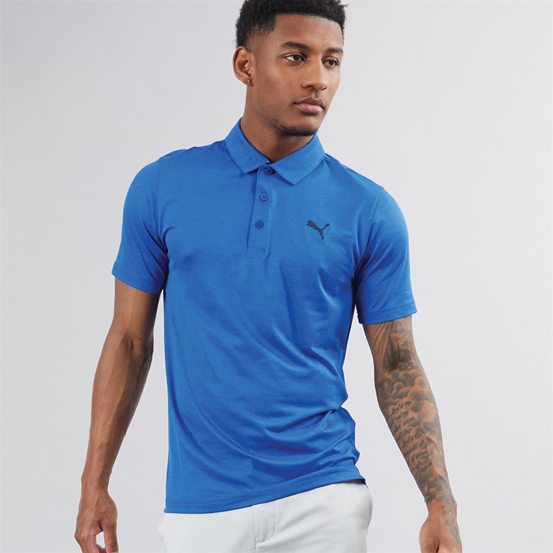 Mens Golf Icon Heather Polo 2.0 Left Chest Festive Blue Heather 1 Mens Golf Icon Heather Polo 2.0 Left Chest Festive Blue Heather