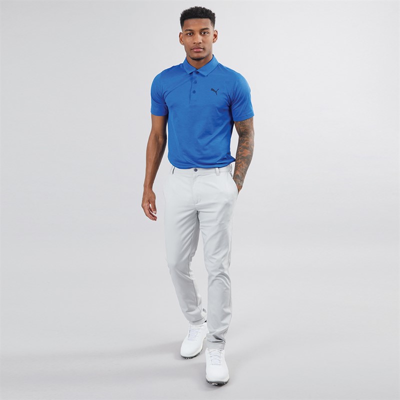 Mens Golf Icon Heather Polo 2.0 Left Chest Festive Blue Heather 3 Mens Golf Icon Heather Polo 2.0 Left Chest Festive Blue Heather