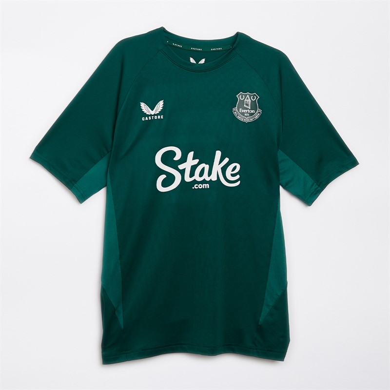 Mens EFC Everton Pro Training Short Sleeve T-Shirt Botanical Gardens/Bayberry