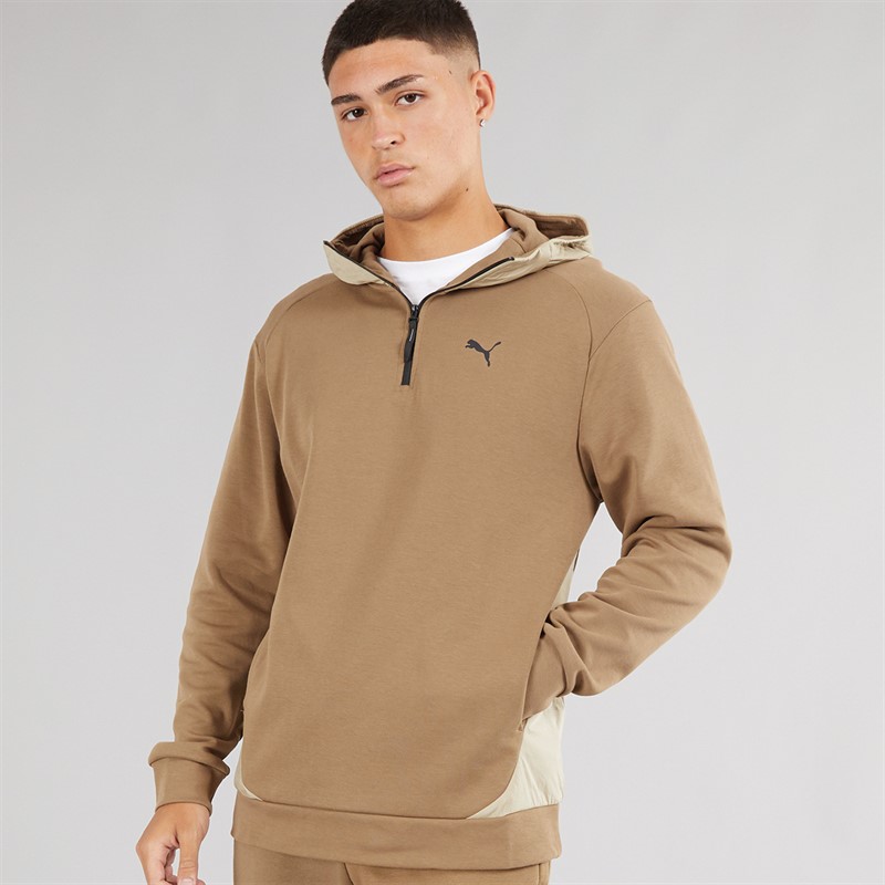 Mens Rad/Cal 1/2 Zip Hooded Jacket Chocolate 1 Mens Rad/Cal 1/2 Zip Hooded Jacket Chocolate