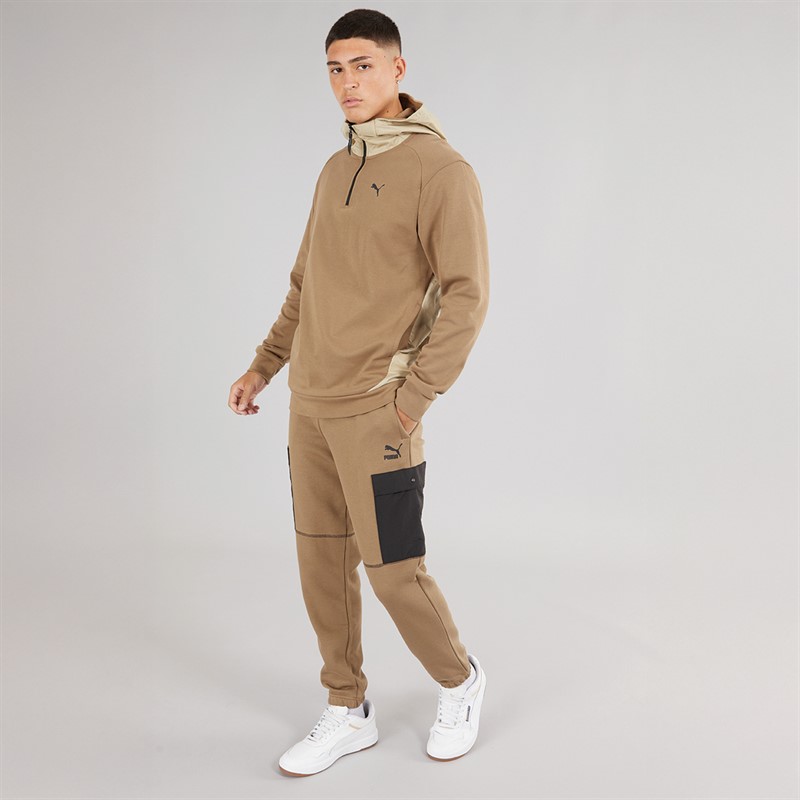 Mens Rad/Cal 1/2 Zip Hooded Jacket Chocolate 3 Mens Rad/Cal 1/2 Zip Hooded Jacket Chocolate
