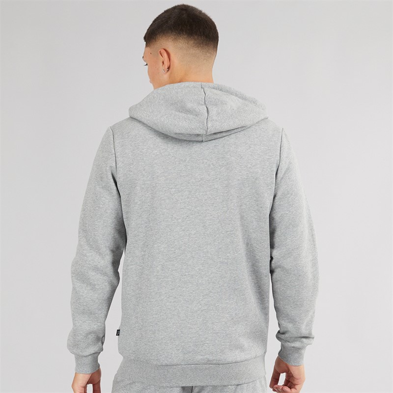 Mens Essentials Small Logo Full Zip Hoodie Medium Grey Heather 2 Mens Essentials Small Logo Full Zip Hoodie Medium Grey Heather