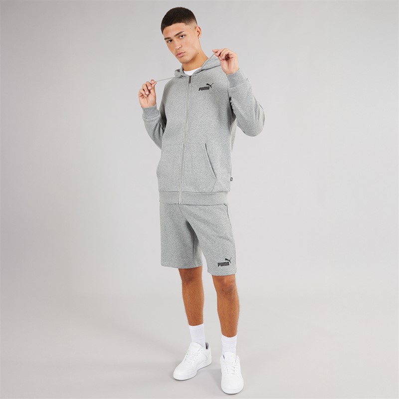 Mens Essentials Small Logo Full Zip Hoodie Medium Grey Heather 3 Mens Essentials Small Logo Full Zip Hoodie Medium Grey Heather