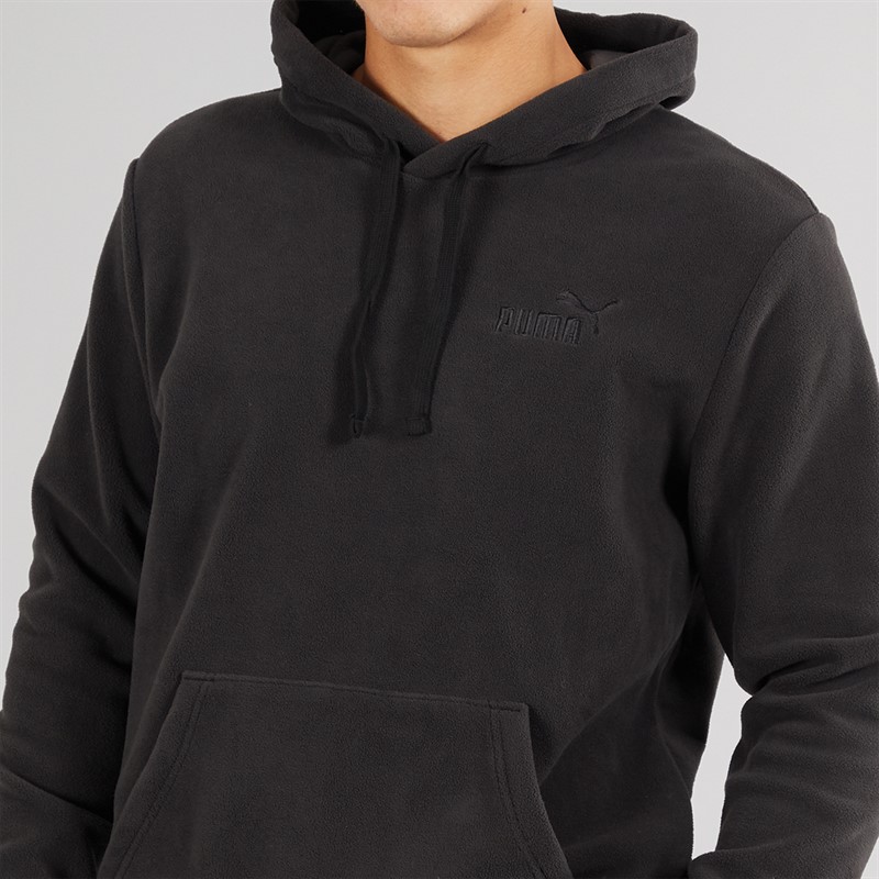 Mens Essentials Elevated Polarfleece Hoodie Black 3 Mens Essentials Elevated Polarfleece Hoodie Black