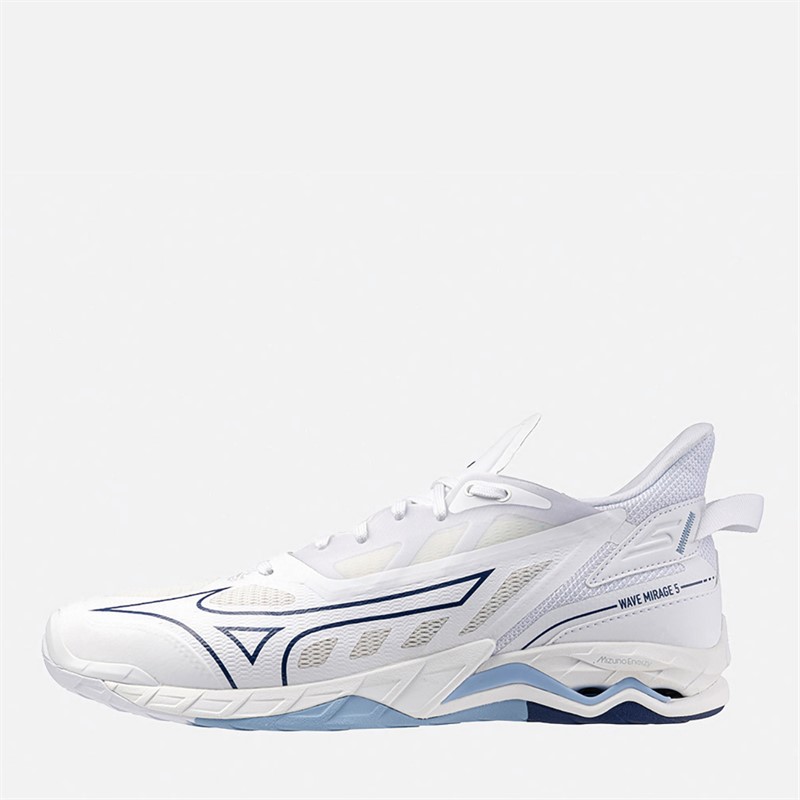 Wave Mirage 5 Court Shoes White/Bellwetherblue/Bel Air Blue