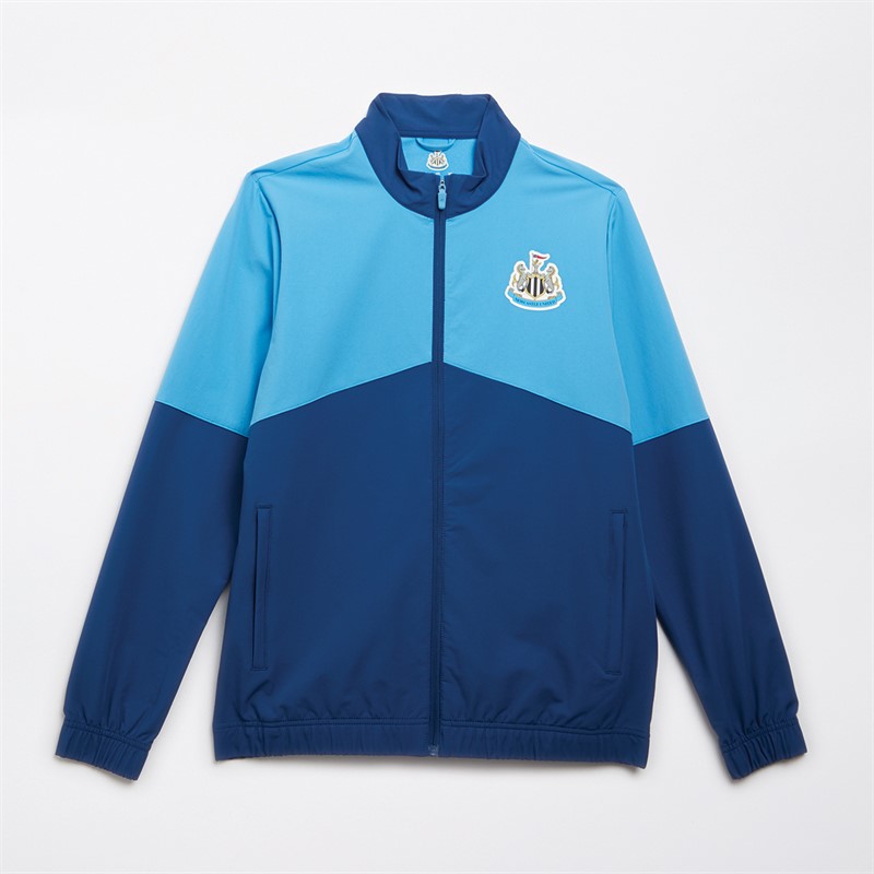 Mens NUFC Newcastle United Contemporary Retro Track Jacket Navy Peony/Azure Blue