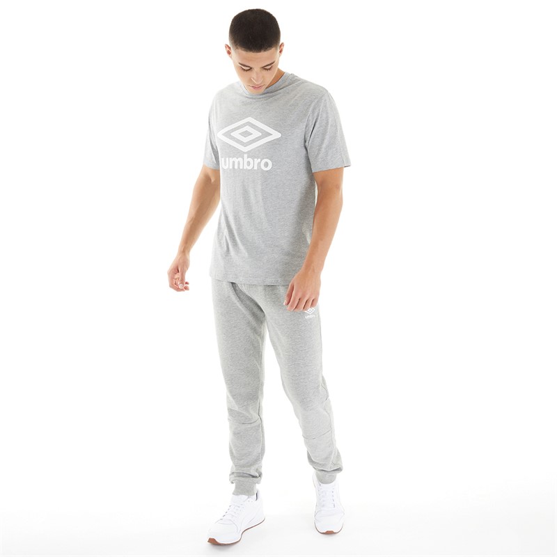 Mens Core Sweat Pants Grey Marl/White 3 Mens Core Sweat Pants Grey Marl/White