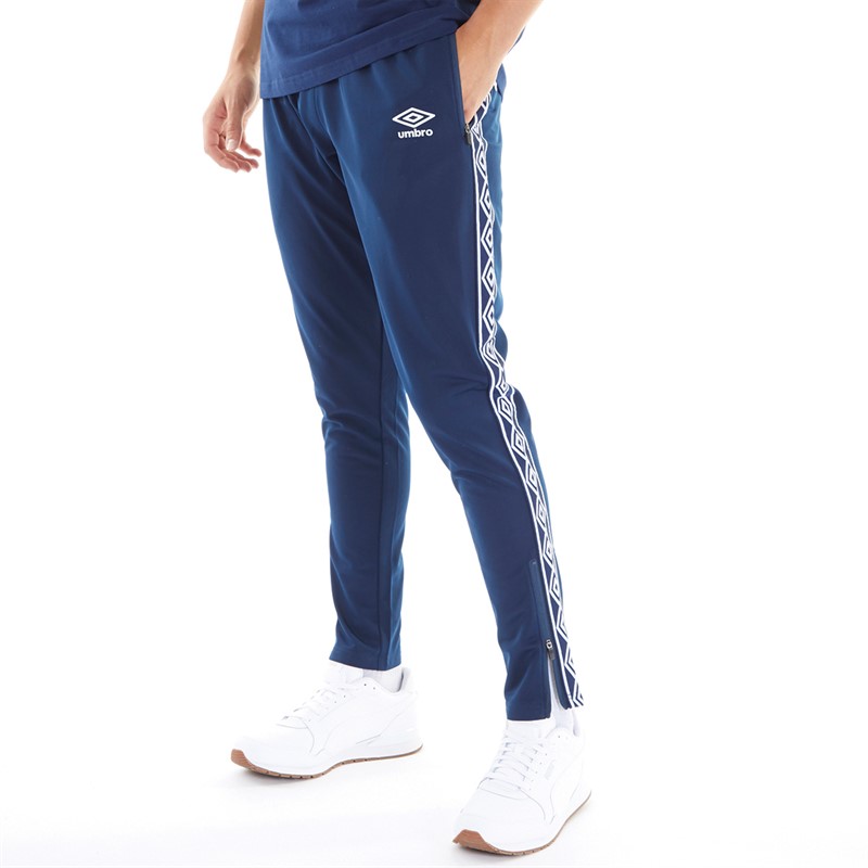 Mens Active Style Taped Tricot Pants Navy/White