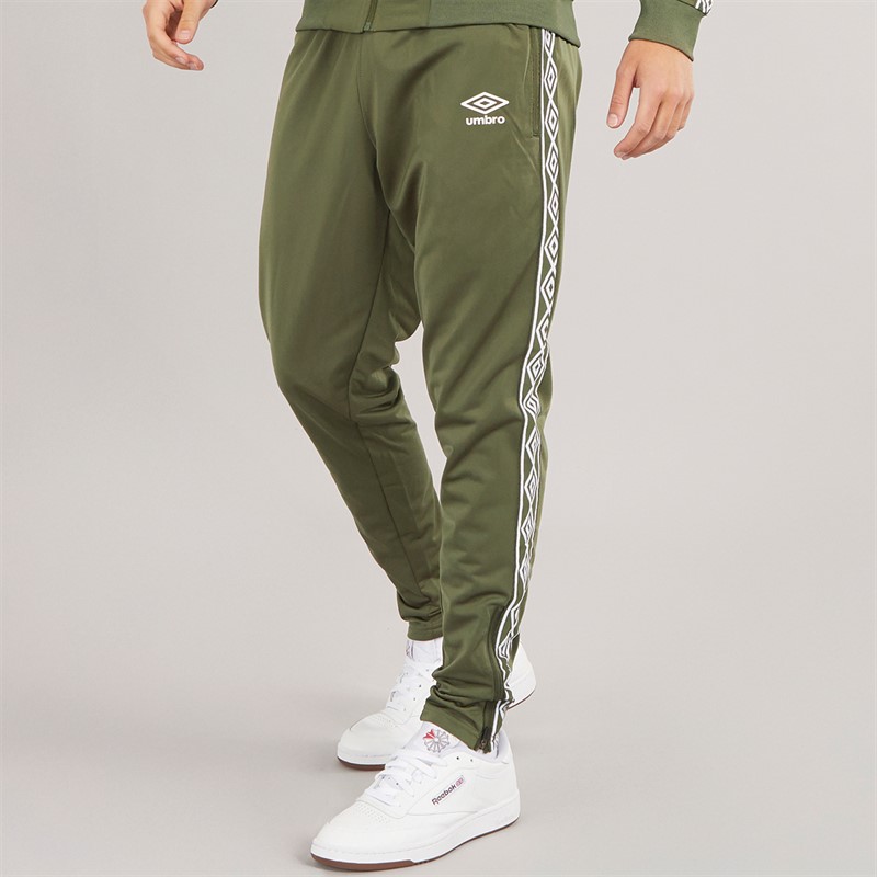 Mens Active Style Taped Tricot Pants Green/White