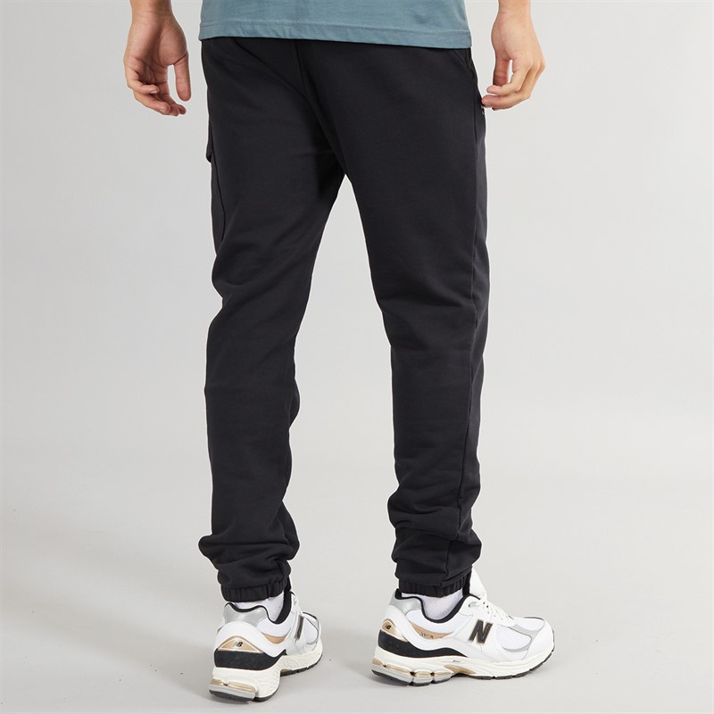 Mens Badge Cargo Trousers Black 2 Mens Badge Cargo Trousers Black