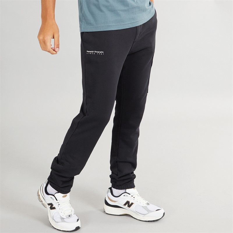 Mens Badge Cargo Trousers Black 3 Mens Badge Cargo Trousers Black