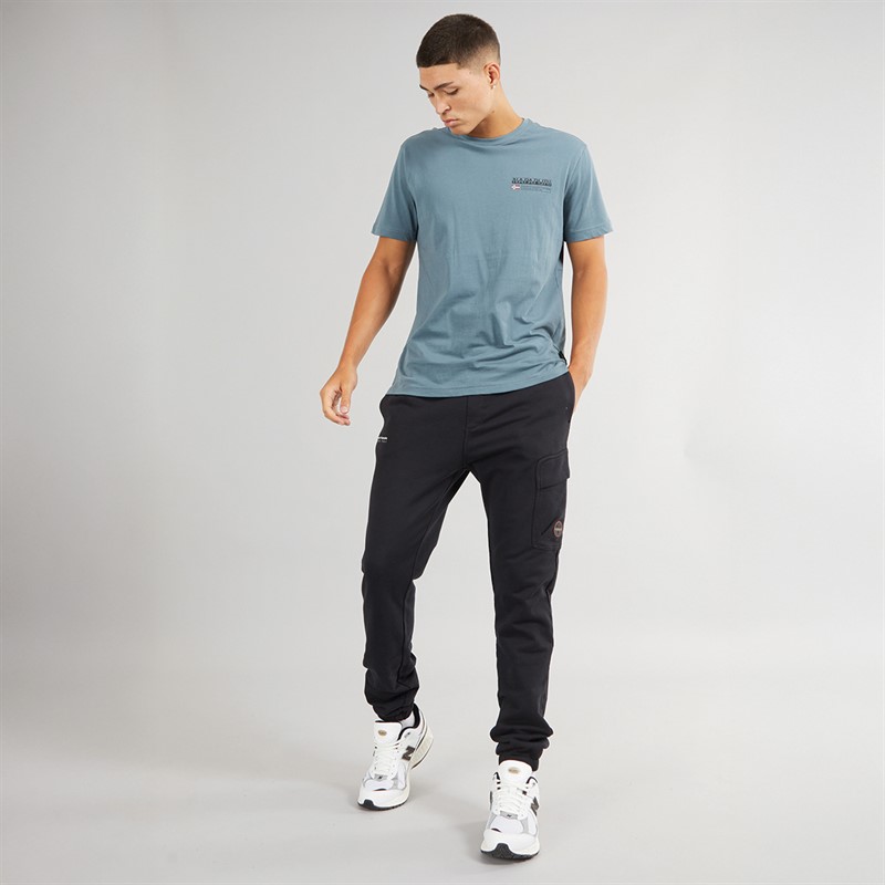Mens Badge Cargo Trousers Black 4 Mens Badge Cargo Trousers Black