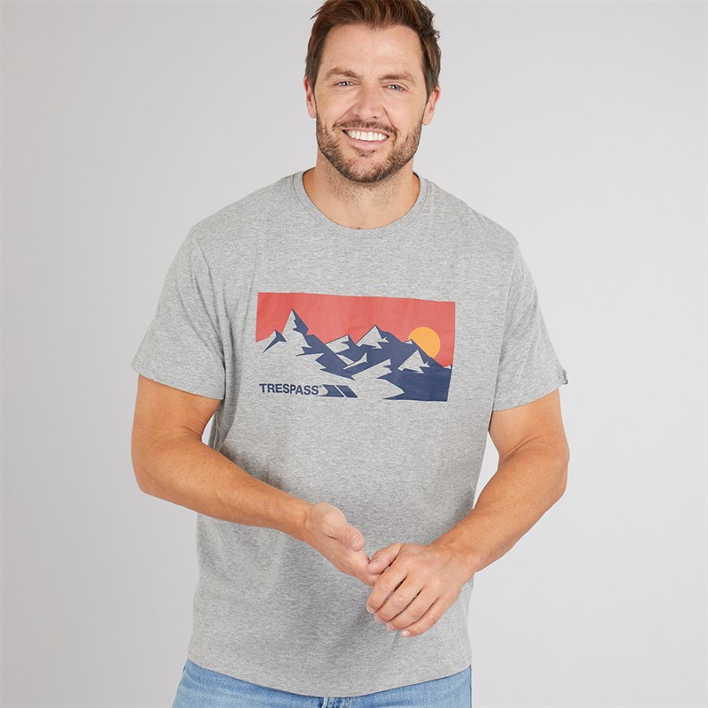 Mens Olsson Front Logo T-Shirt Grey