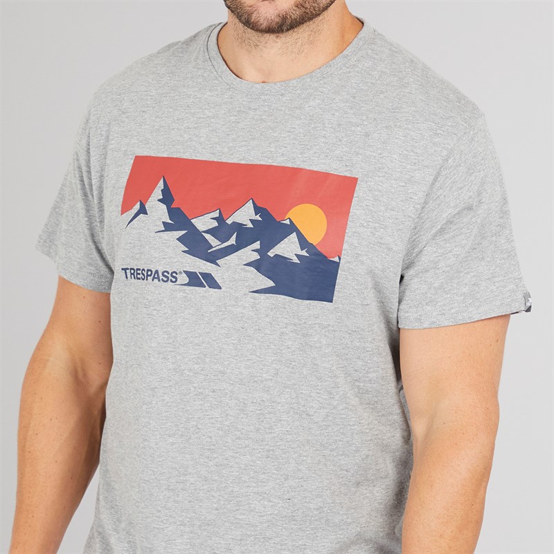 Mens Olsson Front Logo T-Shirt Grey 3 Mens Olsson Front Logo T-Shirt Grey