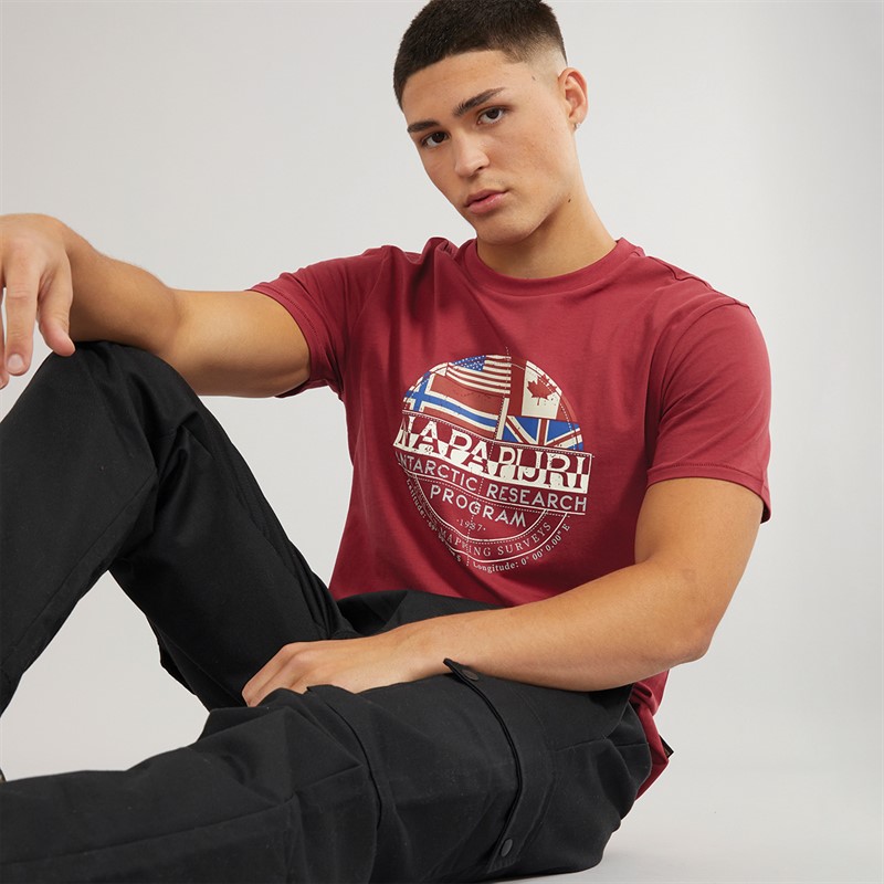 Mens Turin Graphic Logo T-Shirt Tibetan Red