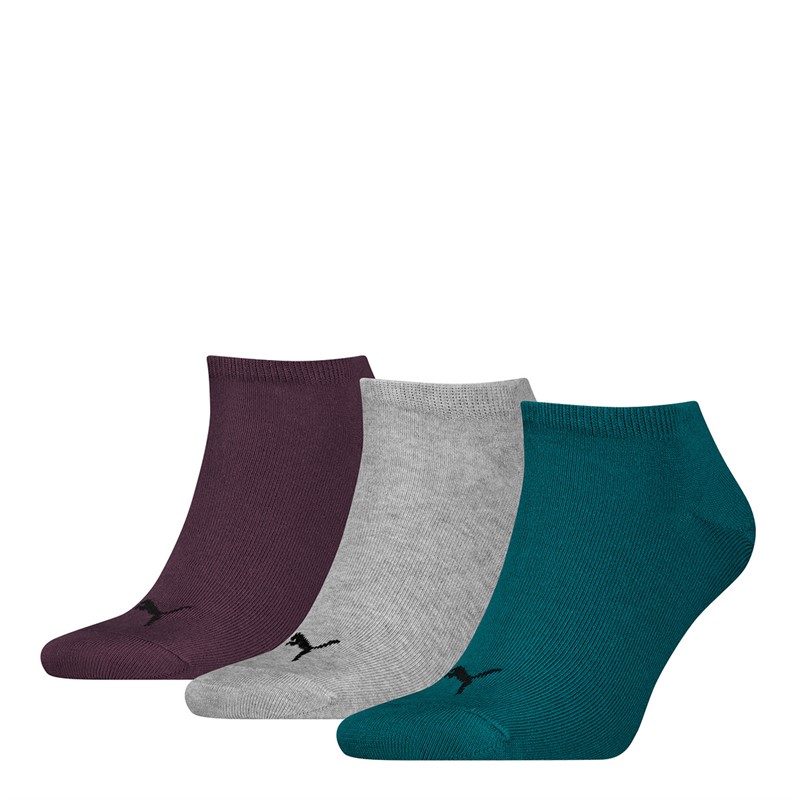 Three Pack No Show Socks Green Combo