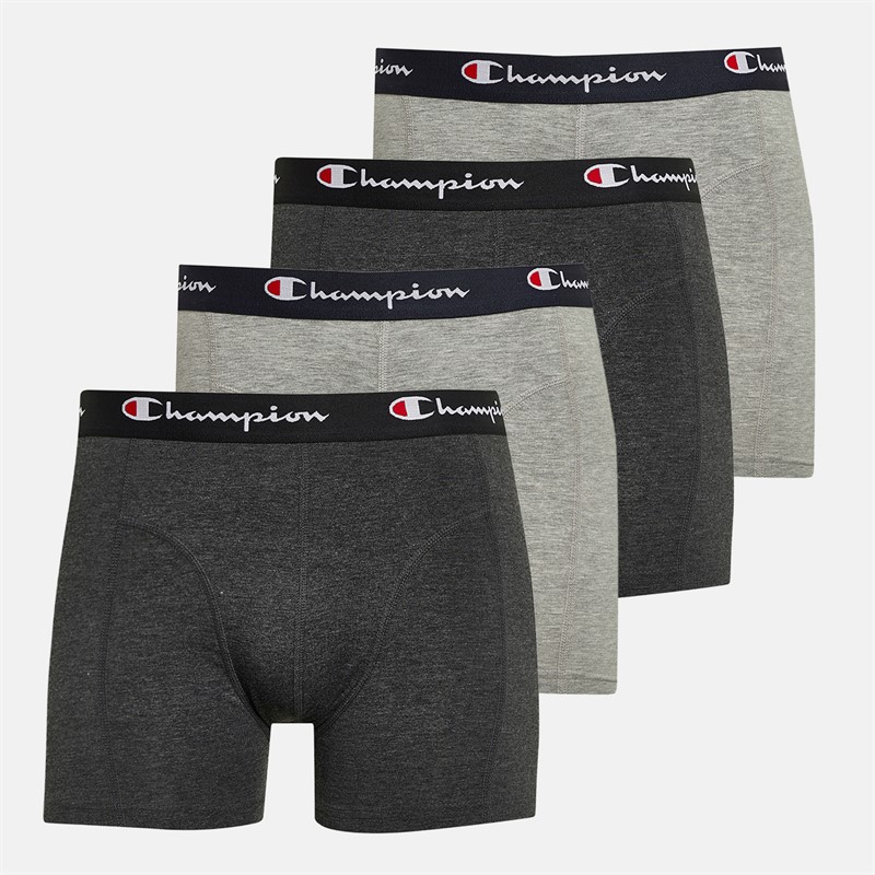 Mens Four Pack Logo Boxers Light Beige