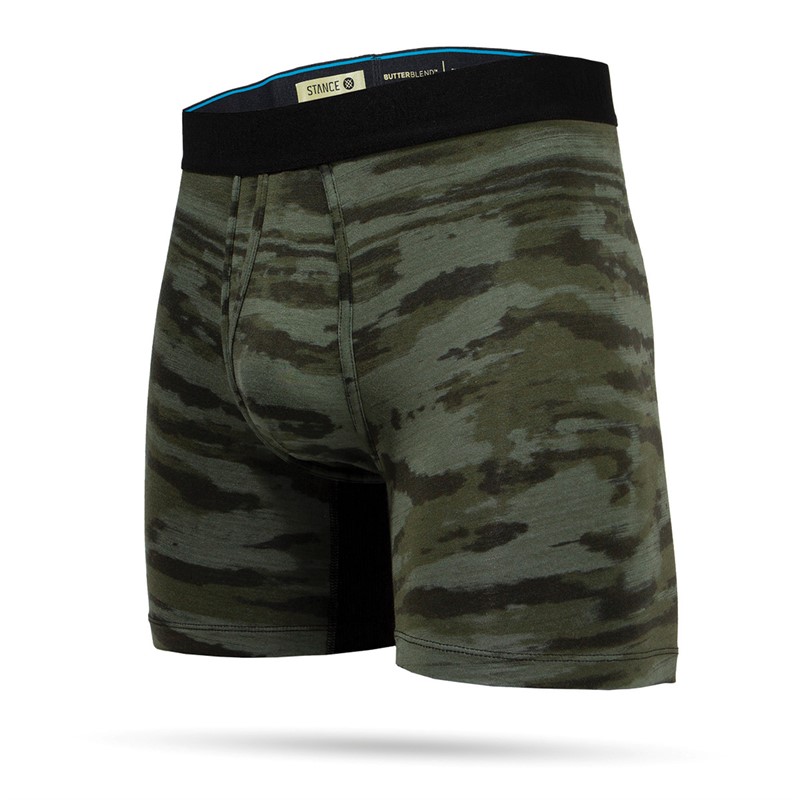 Mens Ramp Camo Boxers Army Green
