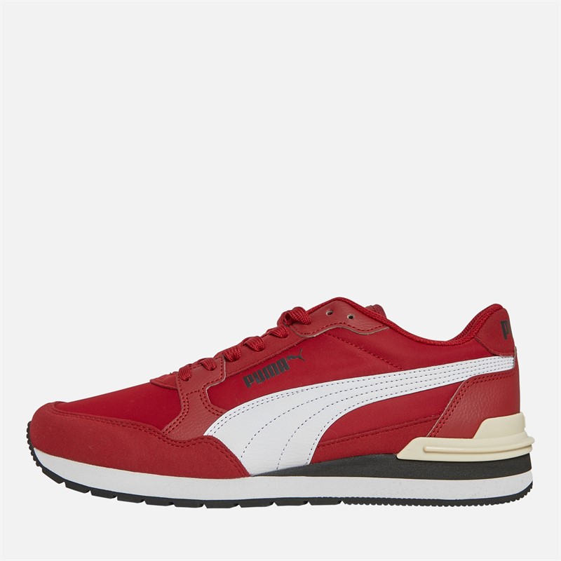 Mens ST Runner V4 Nylon Trainers Dark Crimson/White/Black