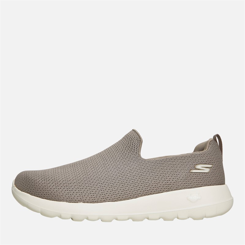 Mens Go Walk Max Ben Trainers Taupe/White