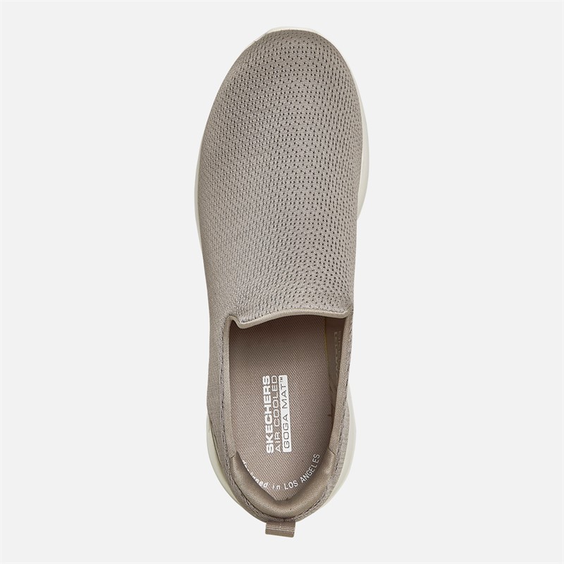 Mens Go Walk Max Ben Trainers Taupe/White 4 Mens Go Walk Max Ben Trainers Taupe/White