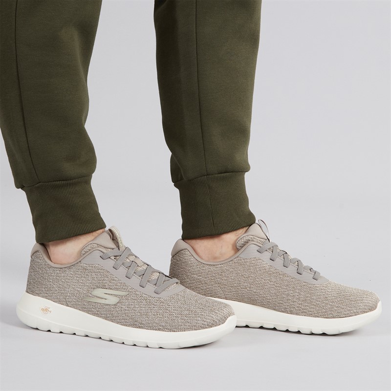 Mens Go Walk Max Midshore Trainers Taupe
