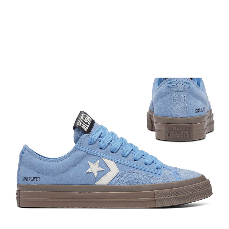 Star Player 76 Suede Trainers Light Blue/Egret/Black