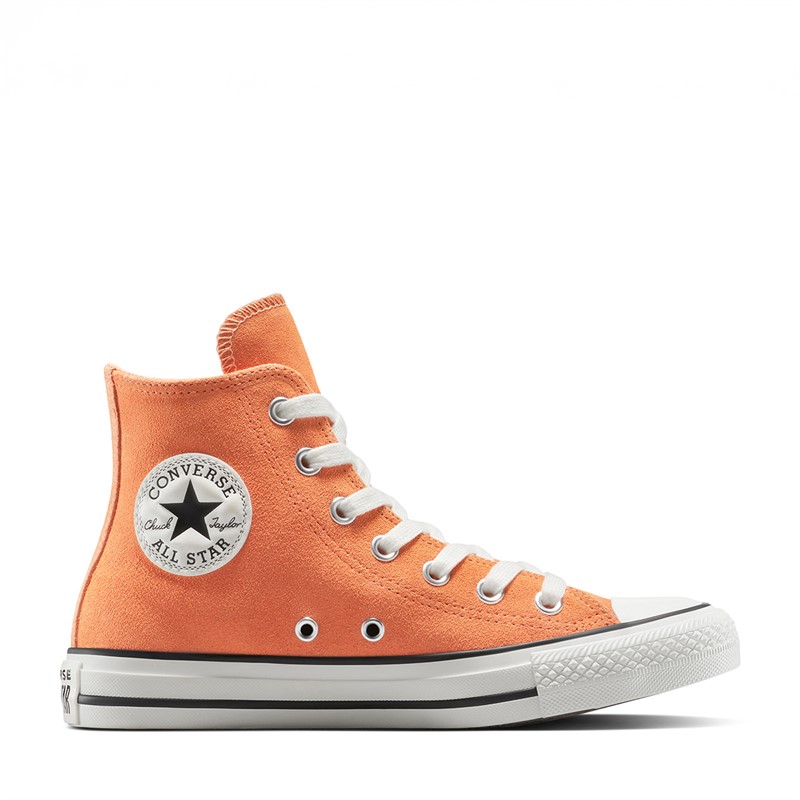 Chuck Taylor All Star Hi Colorful Suede Trainers Pennant Orange/Egret/Black