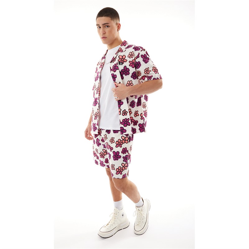 Mens Floral Short Sleeve Collar Shirt Floral AOP 5 Mens Floral Short Sleeve Collar Shirt Floral AOP