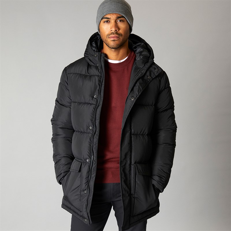Mens Parka Row Jacket Black