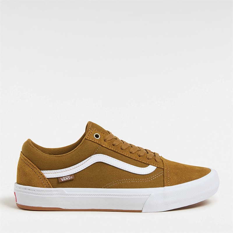 Mens BMX Old Skool Trainers Golden Brown