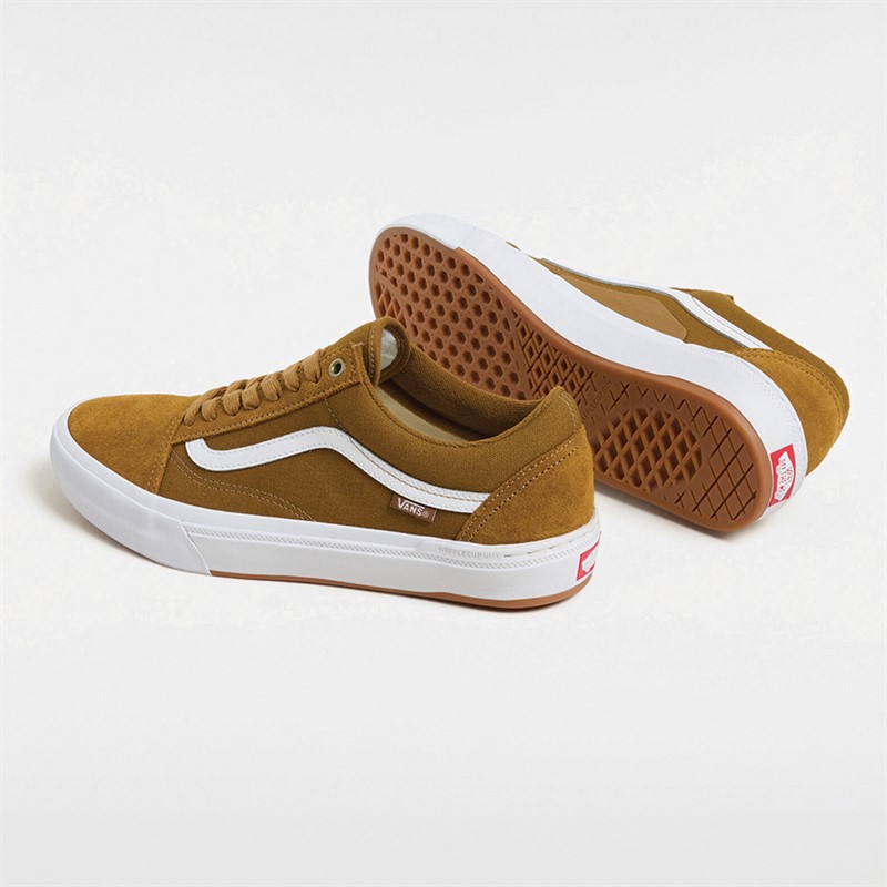 Mens BMX Old Skool Trainers Golden Brown 2 Mens BMX Old Skool Trainers Golden Brown